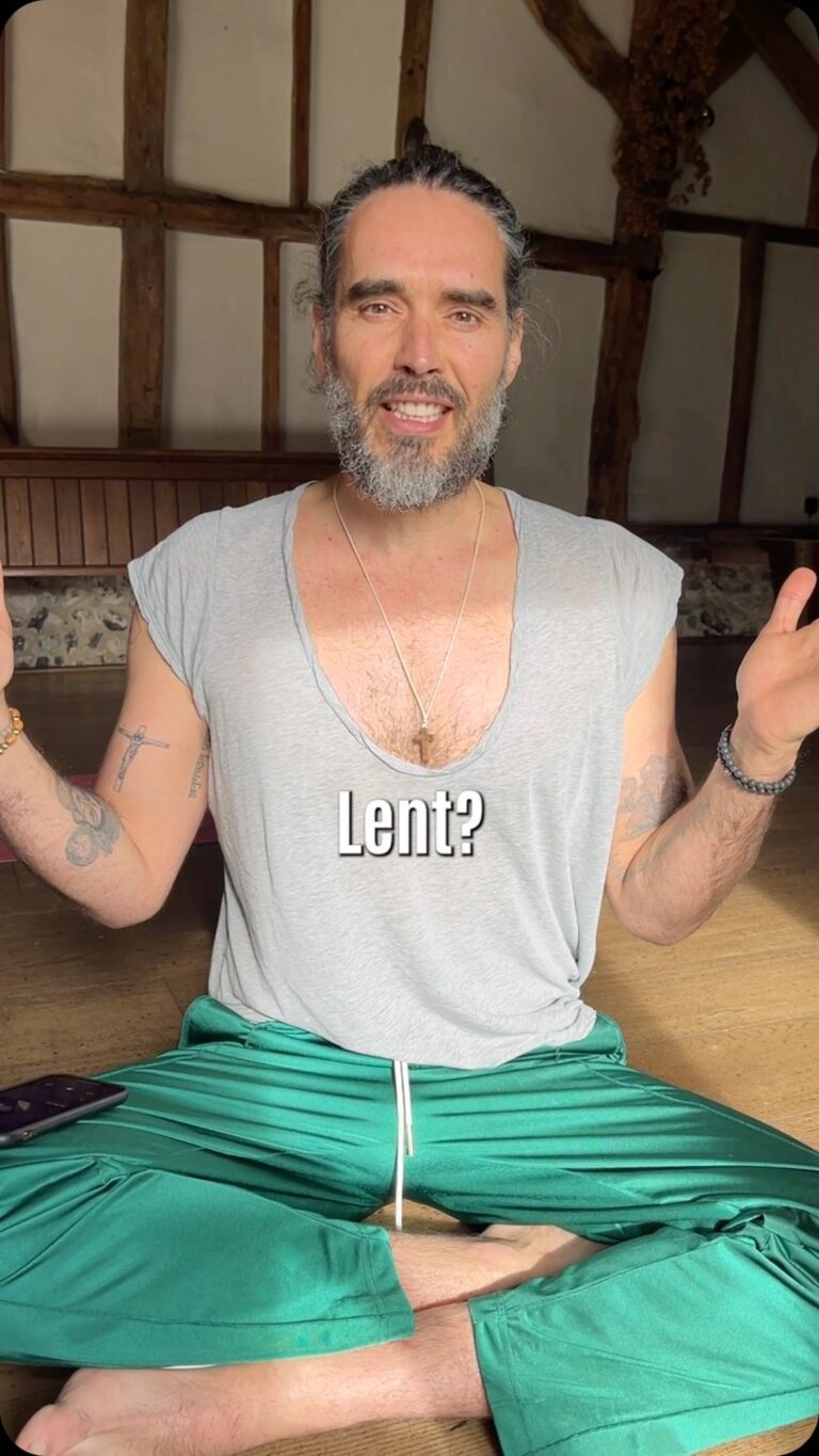 Russell Brand Instagram - I’ve been thinking about LENT - what’s the point? Are YOU giving up something?