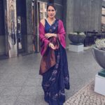 Sagarika Ghatge Instagram - @sagarikaghatge adorned in a custom Akutee saree, exclusively hand painted for her by our skilled artisans for the Axel Springer Awards in Berlin. #Akutee #history #legacy #fromourstoyours #handpainted