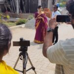 Sai Gayatri Instagram - 💜🧿 . Gorgeous & quality Saree @srisai_collestions9 Perfect fitting Blouse @sdduniqueboutique_97 . #inagural #event #sareelove