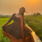 Sai Gayatri Instagram – She & The sunset☀️🌈