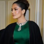 Salma Hayek Pinault Instagram – Cape: @ysl 
Jewellery: @boucheron