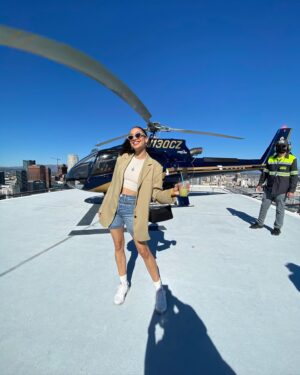 Samantha Logan Instagram - DO take helicopter rides.. DON’T take 7 shots of tequila and walk into glass doors. #workhardernotsmarter