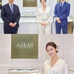 Sandy Wu Instagram - #sandywuofficial AHKAH 新光三越忠孝Diamond Towers店 開幕了！ @ahkah_official 今天配戴最新上市的「AHKAH signature」Chandelier 系列👀 #AHKAH 珠寶與配戴者的內在產生共鳴，提升個人魅力， 完美展現個人優雅自在的搭配風格， 18K黃金的弧形線條加上鑽石，好細緻，好好看😍 喜歡日系 Fine Jewelry 的精緻工藝， 好有氣質，配日常白襯衫牛仔褲或正式服裝都行， 還可以隨意混搭疊搭，轉方向又有不同的樣貌～ 🧡 今天要聽：IU的Love Wins All #AHKAHsignature