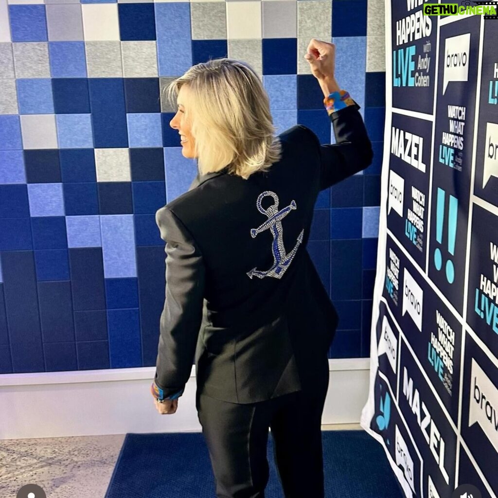 Sandy Yawn Instagram - Last night at @bravowwhl was a blast! Huge thanks to the talented @priscilladistasio for my glam and shoutout to the fabulous @moyevabespoke and @andreatnewyork for my stunning suit! #bravotv #bravowwhl #belowdeckmed