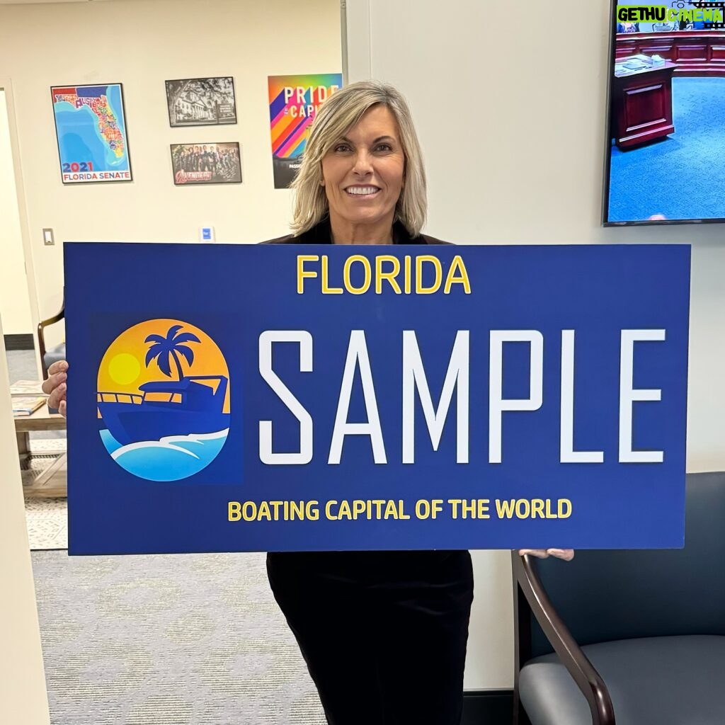 Sandy Yawn Instagram - I am presenting the Florida ‘Boating Capital of the World’ license plate tomorrow at the Florida Capitol building in Tallahassee, fourth-floor rotunda, 10:30 AM. Come out and join us! #floridaboating #boatingcapitaloftheworld