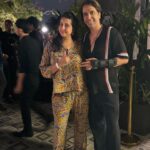 Sanjjanaa Instagram – Best friends @rameshdembla & @sanjjanaagalrani , spotted . 

At the launch of @playboy #bengaluru , 

Spotted Sanjjanaa Galrani wearing co -ord set by @ethnixvogue_revolutions .