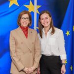 Sanna Marin Instagram - Full days of meetings and insightful discussions in Brussels 🇪🇺 Prime Minister of Belgium 🇧🇪 @alexanderdecroo, President of the @eucouncil @CharlesMichel, Vice President of the @europeancommission Věra Jourová, European Commissioner for International Partnerships @juttaurpilainen, Commissioner for Neighbourhood and Enlargement Olivér Várhelyi, Commissioner for Health and Food Safety @skyriakides as well as Commissioner for Financial Services, Financial Stability and Capital Markets Union @mcguinnesseu as well as many other great professionals. 🇪🇺 Also thank you @institutegc Brussels for organizing a full house discussion on the European future of #Ukraine and #Moldova with Deputy Prime Minister for European and Euro-Atlantic Integration of Ukraine Olha Stefanishyna @olhastefanishyna, Deputy Prime Minister for European Integration Cristina Gherasimov, and EU Commissioner for Jobs and Social Rights, @pes_eu Common Candidate Nicolas Schmit. The question of enlargement is now being discussed under very unique geopolitical circumstances - different than ever before. Ukrainian & Moldovian proggress on the path of EU integration is fundamentally linked to the broader question European values and security. This is why it’s crucial for Europe to articulate a clear positioning: aggressive actions will only lead to the citizens of Ukraine and Moldova choosing the European way: collective commitment to peace, stability, international norms, and the sovereignty of nations to determine their paths. 🇪🇺🇺🇦🇲🇩