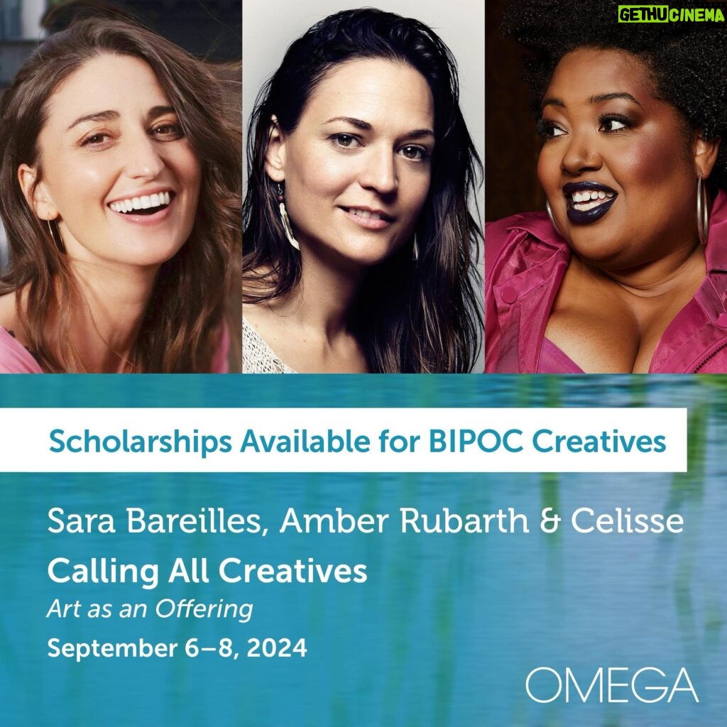 Sara Bareilles Instagram - So excited to announce 20 scholarships for BIPOC creatives interested in joining the Calling All Creatives retreat I will be teaching alongside my friends Celisse and Amber Rubarth this September 6-8 at the Omega Institute in Rhinebeck, NY. The retreat is open to all walks of creativity—dancers, artists, musicians, poets, and those still finding their voice. For those needing to travel to Omega, 10 of the scholarships will also include housing on campus. To submit your application, please head to the link below (and in bio). We hope you will join us for three beautiful days of exploration! https://www.eomega.org/calling-all-creatives-scholarship