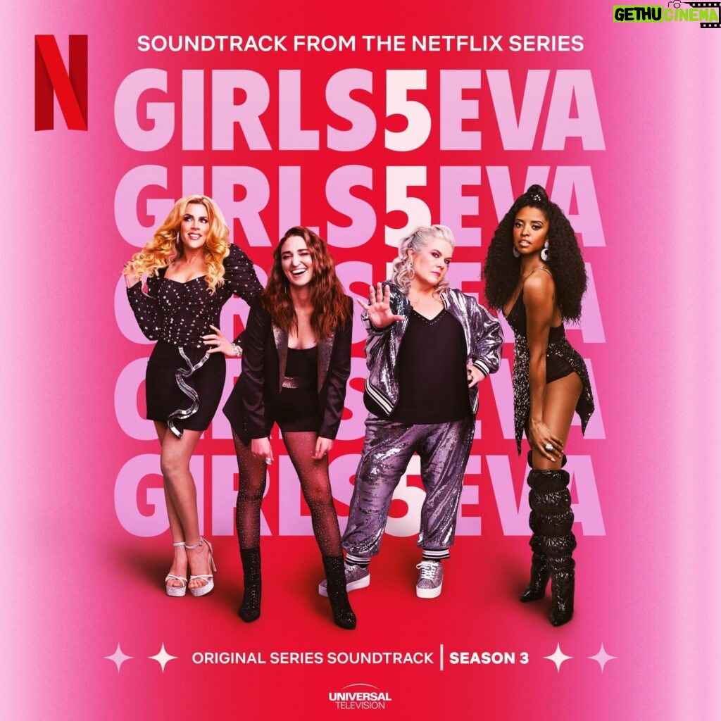 Sara Bareilles Instagram - Now you can sing along with #Girls5eva, whereva! The Season 3 soundtrack is now available on all music platforms. Stream the new season on @Netflix, along with Seasons 1 & 2.