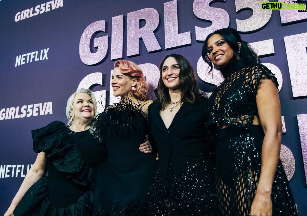 Sara Bareilles Instagram - Last night, the stars arrived in style and brought back ‘90s nostalgia at the premiere event of #Girls5eva Season 3 at the Paris Theater in New York! Don’t miss the new season premiering March 14 on @Netflix, along with Season 1 & 2 dropping the same day.