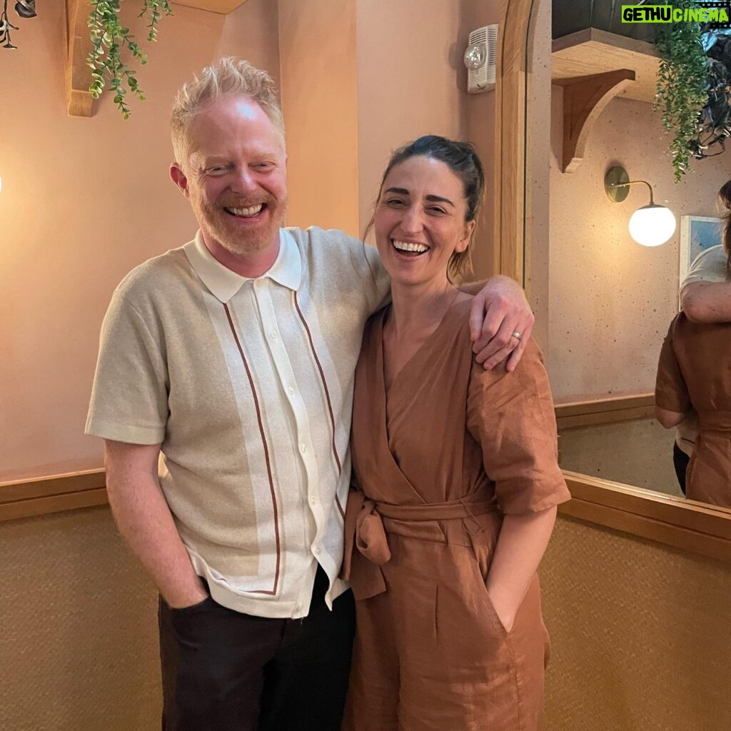 Sara Bareilles Instagram - Y’all. It’s @sarabareilles week this week on my podcast, Dinner’s on Me! ❤️🎧🍽️ Over Israeli pastries and Tunisian salad at @kfar_bk in Brooklyn, she shared what it was like being bullied as a kid, how she copes with her anxiety, and why it was so important to wear a specific dress to the Tony Awards. Get ready to listen to a fantastic convo—you’re in for a treat. You know where to go—link in bio! (This episode was recorded on June 14, 2023).