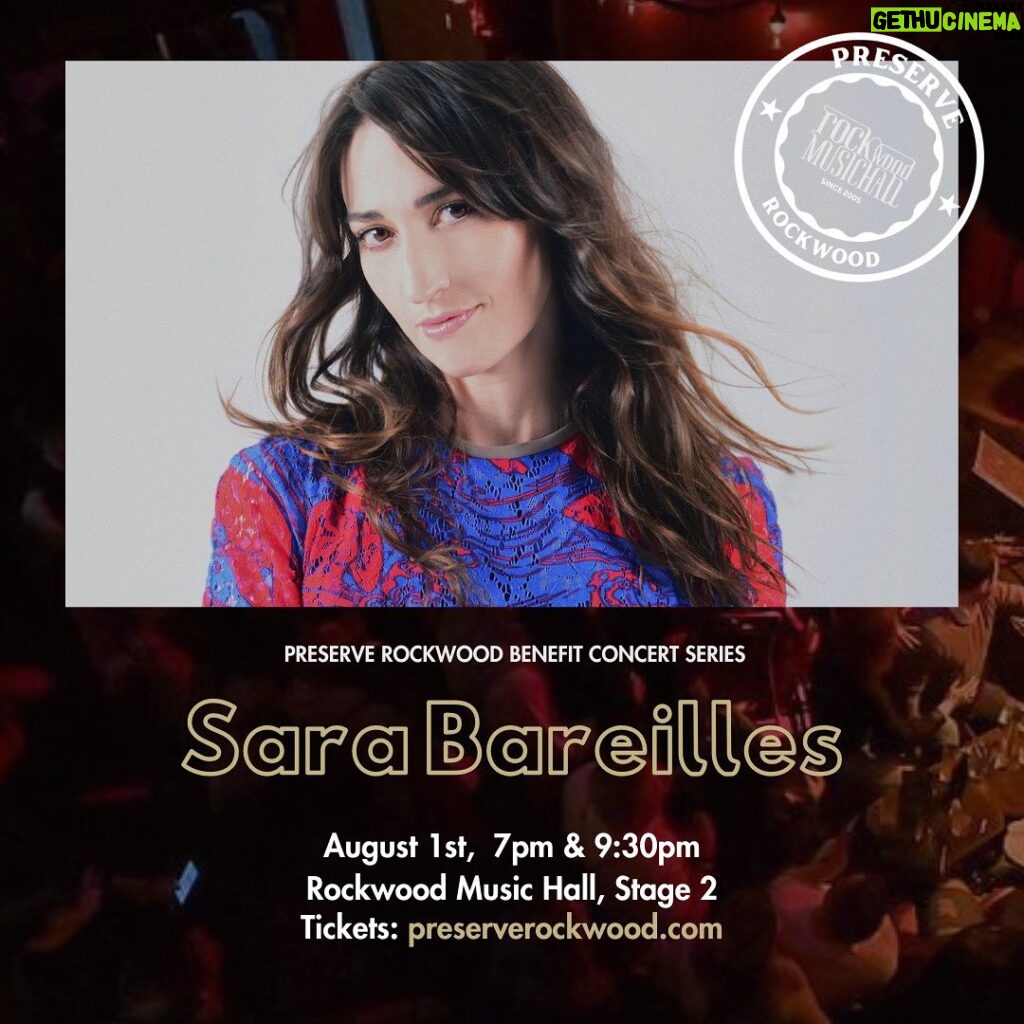 Sara Bareilles Instagram - It has been an unbelievably inspiring process to watch the artists, patrons and music lovers come together to work to preserve Rockwood Music Hall. I played 2 shows last month and I was reminded of how sacred making music can be. I was overwhelmed by the connection and communion and intimacy that is only possible in places like Rockwood. It was unforgettable. So I want more. :) I really believe in the essential nature of Independent music venues and this one in particular means a lot to so many people. As we still aim towards our ultimate goal, we are thrilled to announce that I am adding two shows that are specifically directed at raising funds for the artists and staff members of Rockwood who have monies owed. This has been a major priority of this fundraising effort from the beginning and with the help of our unbelievable team and several artists joining together to make this happen, we are navigating a very complex situation with a lot of hopeful optimism. Thank you from the bottom of my heart for all for your continued support. We literally couldn’t do this without you. See you August 1st! #PreserveRockwood Xxo Sara