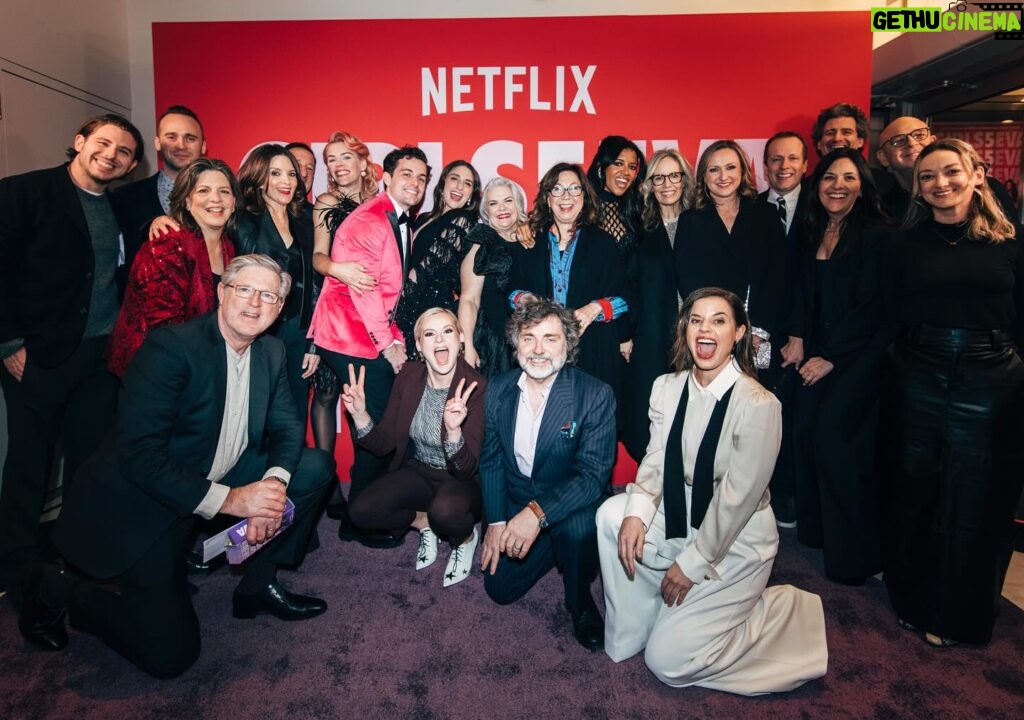 Sara Bareilles Instagram - Last night, the stars arrived in style and brought back ‘90s nostalgia at the premiere event of #Girls5eva Season 3 at the Paris Theater in New York! Don’t miss the new season premiering March 14 on @Netflix, along with Season 1 & 2 dropping the same day.