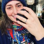 Sara Bareilles Instagram - We have been engaged for a year and this is the ring we chose- we picked it up yesterday. We bought the gold leaf at an arts fair in Mexico City last December because looking for a ring started to feel like it was distorting and eclipsing the beauty of choosing each other. Joe found this ring at an antique store upstate. I was buying tiny lamp shades. (So cute!) It didn’t fit my finger so I was scared to take the leap. I had been thinking I should go get something custom or really hunt for the “right ring” so I balked at it. We drove back to our house without it and talked about the concept of the ring. That it is something he wants to give me, not just get for me. That the leap of faith of not quite knowing if it was “the one” is just that. A leap of faith. And isn’t that life? I look at this ring and think of his big blue eyes and how sometimes they are pleading with me to let go and grow into something new with him. So I did. And we got it the next day and got it sized and now I just love that I see him when I look at it- I like looking at you @joetipps. Exceptional “hand holding things” pictures were taken by me. Please credit me I’m a very important photographer.