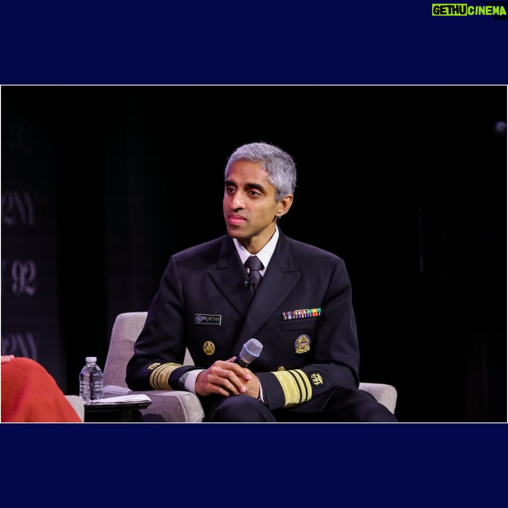 Sara Bareilles Instagram - ✨We were honored to present an enlightening conversation about friendship, mental health, loneliness and the stigma around seeking help this week at The 92nd Street Y, New York.   ✨U.S. Surgeon General Dr. Vivek Murthy, Sara Bareilles and Celia Keenan-Bolger sat down for a special live taping of Dr. Murthy’s podcast, House Calls with Dr. Vivek Murthy.   ✨Here’s a clip from the night when Sara Bareilles spoke about the importance of human connection. It’s a medicine!    ✨Following the conversation and Q&A, Sara Bareilles surprised the audience with an intimate performance of the poignant and reflective “Gravity.”    📸These shared moments were captured by Vlad Kolesnikov/Michael Priest Photography. 🎟️And ICYMI there is still time to experience this important discussion at the link in our bio.      #92NY #92ndstreety #92Y #thingstodonyc #streaming #SaraBareilles #CeliaKeenanBolger #VivekMurthy #mentalhealth #mentalhealthawareness #housecallspodcast