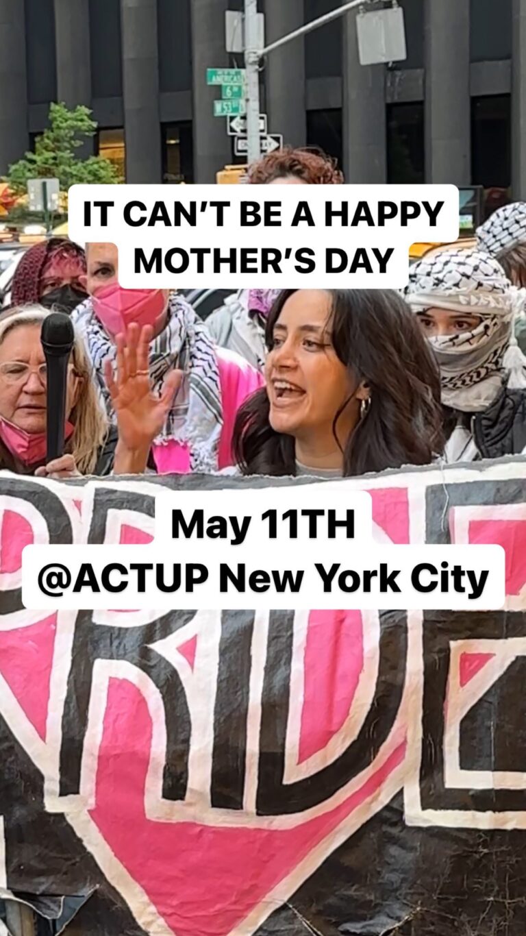 Sara Ramirez Instagram - MY MOTHER’S DAY MESSAGE. I was invited by @actupny to speak at their protest at the GLAAD awards in New York City. I decided to speak about silence, because of the heartbreak I experience from all the people who decide to be silent, passive and to prioritize their jobs, comfort and luxury over the fight for an ongoing genocide to stop. I was honored to protest alongside wonderful humans such as @afeefness , @harsh__babe and @therealsararamirez , who have been fighting and organizing for months. Thank you @actupny for inviting me to speak alongside many amazing people who keep fighting for a #freepalestine !