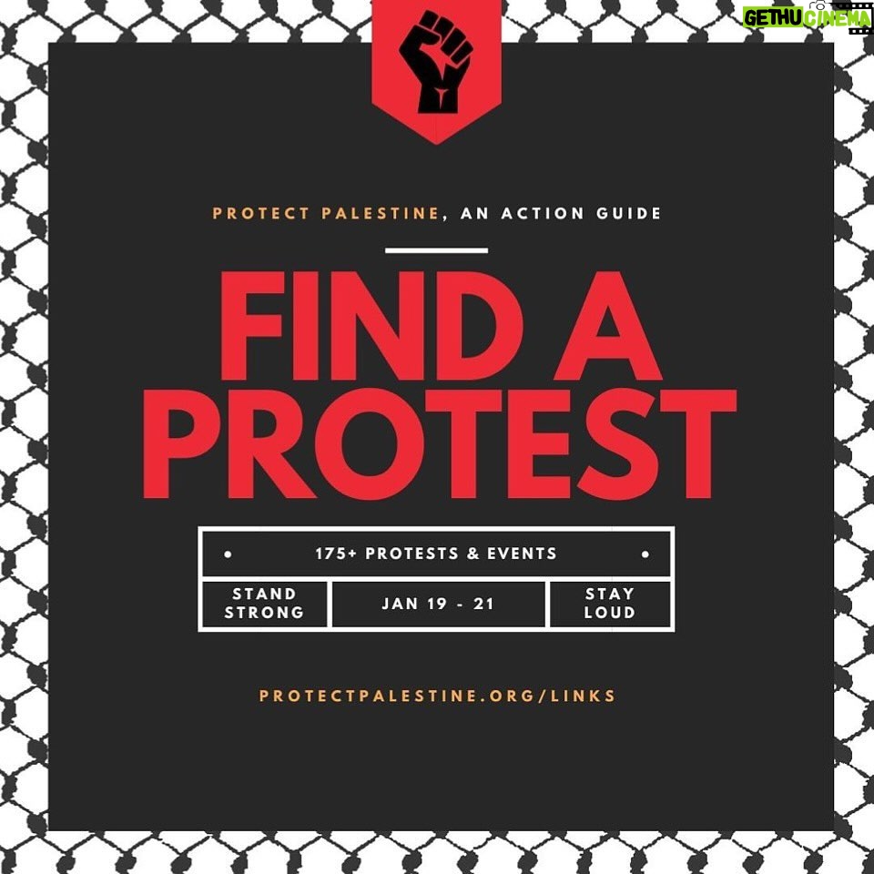 Sara Ramirez Instagram - CEASEFIRE NOW!! GLOBAL STRIKE JAN 21-28 Repost from @protectpalestineorg OUR WEEKEND PROTEST GUIDE IS HERE. 175 PROTESTS AND EVENTS AROUND THE WORLD, WHERE WILL YOU PROTEST? Details to all protests in our link in bio! #standwithpalestine #freedomforpalestine #ceasefirenow #istandwithpalestine