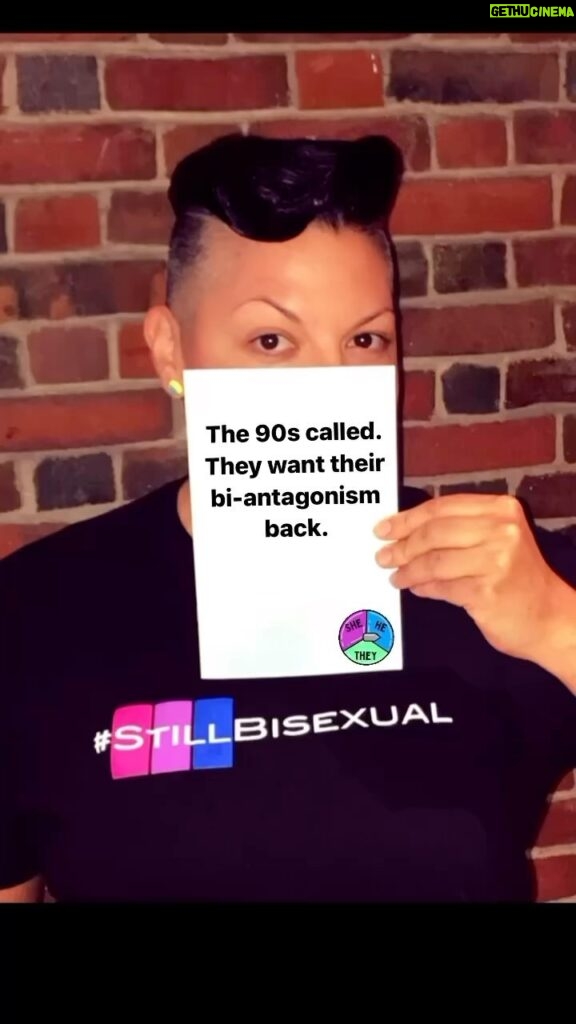 Sara Ramirez Instagram - The 90s called, they want their bi-antagonism back. Its bi-week! LGBTQIA community has a penchant for eating & discarding its own from time to time. The internalizations & projections snake their way into our daily lives & wreak havoc where intentionality, mindfulness, healing & love are needed. It’s also true that our beloved community has the capacity for building care, joy, safety & inclusivity through a lens that respectfully invites people from all walks of life to participate in, & contribute to, building power, solidarity & accountability measures that don’t discard one another. While we embrace the 90s fashions making a comeback, we must also pay attention to the insidious ways bi-antagonism attempts to make itself new again. And not just in the fictional stories that impact so many of us when we watch it play out on screen/stage, but in the real world- where its impact shames, harms & closets so many who’s lived experiences fall under the bi umbrella (Bisexual, Pansexual, Non-monosexual Queer, Questioning, Bi-curious, no label, etc). This is why we acknowledge that while visibility in media might start important conversations, or even change hearts & minds, it will never equal justice so long as unchecked white pathology, anti-Blackness, queerphobia, bi-antagonism, & the dollar are controlling the narrative & justice systems. Bi people are real & not a monolith. How are we showing up for bi women & men(of Transgender & Cisgender experience), & Non-Binary/Gender expansive people, in the real world? If the answer is “I’m not” then please consider translating the energy summoned by art (commercial or otherwise) that moves us, into fighting for the solidarity & liberation we all deserve to be a part of. Art is not always there to make us feel good, but it is there to make us feel. If one part of our community isn’t free, then none of us are free. Below are 2 integrity led orgs I’ve been supporting through the years that are paving the way for bi inclusivity & care. Please join us in our commitment to supporting real life bi community of all colors, gender identities & expressions: @blacktransliberation @stillbisexual_official 💗💜💙
