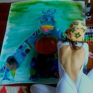Sarah McDaniel Instagram - Building a canvas for this one today 🥲🪐🦑