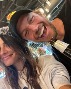 Sarah Shahi Instagram - Happy Valentine’s day to this stallion that makes my heart skip a beat today and every day. ❤️ Oh I love you @adam_demos