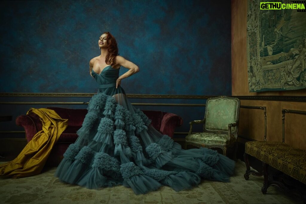 Sasha Colby Instagram - thank you @robertascroft for these stunning portraits and @kendyll_legier for the incredible set design ❤️ so much love for my drag race sisters #emmys Gown @csiriano Glam @prestonmakeup Hair @rickyfraserhair Styling @laurelthomson_style