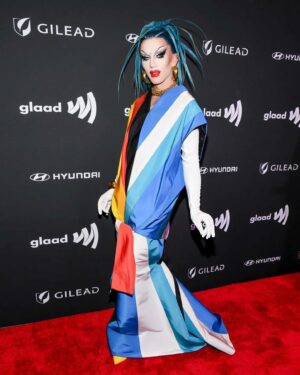 Sasha Velour Instagram - Wearing @christopherjohnrogers, @misho_designs jewelry, and custom dyed hair by @johnnovotny for the @glaad awards last night. (Studio photos by @mettieostrowski)

I was nominated for “Outstanding Live TV Journalism – Segment or Special” for my appearance on Good Morning America last year about the drag ban. I also presented the award for “Best Reality Program” with my We’re Here sisters and the brilliant @brotherjones_ who spoke about the need for lawmakers to focus on stopping actual violence and injustice instead of targeting the LGBTQ  community. 

As a final note, I was moved by the protesters outside and inside to investigate the partnership between GLAAD and the Anti-Defamation League. Although the ADL has helped track anti LGBTQ  hate across the country, they have destroyed their own credibility by consistently labeling human rights advocacy for P@ lestine as antisemitism, vilifying protestors, and working to suppress all activism for G @ za. The actions of ADL are not consistent with our standards for justice as a queer community, and I urge institutions like GLAAD to publicly suspend all future work with them and support queer Palestinians. None of us will have liberation until all of us do. 

Getty photos @taylorehill and Kristina Bumphrey
