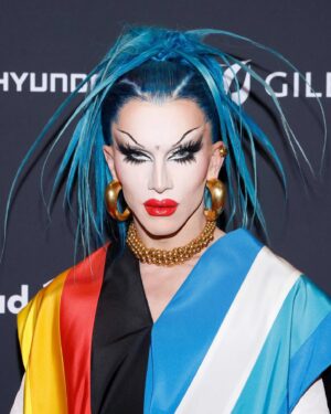 Sasha Velour Instagram - Wearing @christopherjohnrogers, @misho_designs jewelry, and custom dyed hair by @johnnovotny for the @glaad awards last night. (Studio photos by @mettieostrowski)

I was nominated for “Outstanding Live TV Journalism – Segment or Special” for my appearance on Good Morning America last year about the drag ban. I also presented the award for “Best Reality Program” with my We’re Here sisters and the brilliant @brotherjones_ who spoke about the need for lawmakers to focus on stopping actual violence and injustice instead of targeting the LGBTQ  community. 

As a final note, I was moved by the protesters outside and inside to investigate the partnership between GLAAD and the Anti-Defamation League. Although the ADL has helped track anti LGBTQ  hate across the country, they have destroyed their own credibility by consistently labeling human rights advocacy for P@ lestine as antisemitism, vilifying protestors, and working to suppress all activism for G @ za. The actions of ADL are not consistent with our standards for justice as a queer community, and I urge institutions like GLAAD to publicly suspend all future work with them and support queer Palestinians. None of us will have liberation until all of us do. 

Getty photos @taylorehill and Kristina Bumphrey