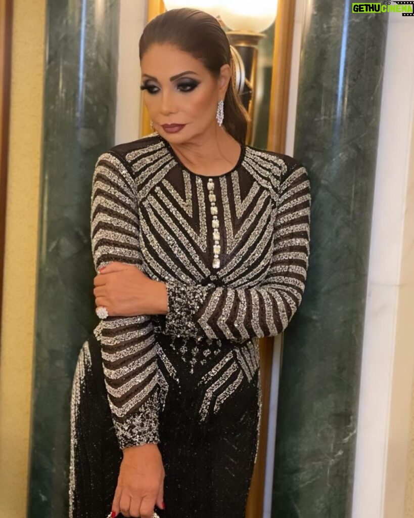 Sawsan Badr Instagram - Styled by @ziadalsaleh Dress @perla.ksa Make up & hair @alsagheersalons Diamond 💎 @lafijewelry Clutch Jimmy choo via | @rubaiyatfashion Photos & videos @suhadalshimi