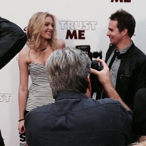 Saxon Sharbino Instagram - I'm so glad I got to work with this guy on 2 films! He's amazing & always makes me laugh! #SamRockwell