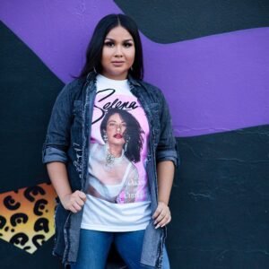Selena Quintanilla Instagram - 👚NEW MERCH FRIDAY👕
New Design! Pink Selena White Tee
100% Cotton Unisex Crew Neck
AVAILABLE NOW only at www.q-productions.com
