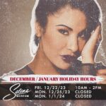 Selena Quintanilla Instagram - SELENA MUSEUM DECEMBER / JANUARY HOLIDAY HOURS FRI. 12/22/23 - 10AM - 2PM | CST MON. 12/25/23 - CLOSED MON. 1/1/24 - CLOSED Q-Productions / Selena Museum