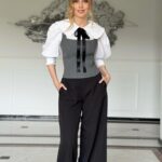 Shanik Aspe Instagram - En mi último reel compartí como arme estos 3 looks en gris con una misma prenda “top estilo corset “ por si quieres algunas ideas ❤️. Cuál te gusta más 1, 2 o 3 🤔?