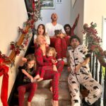 Sharna Burgess Instagram - Let me tell you about a mothers impossible dream. Her unicorn if you will..… ONE damn usable photo! I have about 300 photos of just today on my phone and these are the ONLY (barely) usable ones where we are somewhat looking in the same general direction. And almost no one is blinking. Or pulling a face. And at the same time I wouldn’t change a single thing about us. As long as I get ONE damn photo. And if you can’t beat ‘em… join ‘em :) From mine to yours, Merry Christmas and Happy Holidays everyone 🌲✨🫶🏼 I. Am. Wiped. TF. Out. Also… Favorite Christmas to date. Heart so full. 🫶🏼