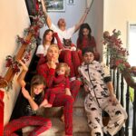 Sharna Burgess Instagram - Let me tell you about a mothers impossible dream. Her unicorn if you will..… ONE damn usable photo! I have about 300 photos of just today on my phone and these are the ONLY (barely) usable ones where we are somewhat looking in the same general direction. And almost no one is blinking. Or pulling a face. And at the same time I wouldn’t change a single thing about us. As long as I get ONE damn photo. And if you can’t beat ‘em… join ‘em :) From mine to yours, Merry Christmas and Happy Holidays everyone 🌲✨🫶🏼 I. Am. Wiped. TF. Out. Also… Favorite Christmas to date. Heart so full. 🫶🏼