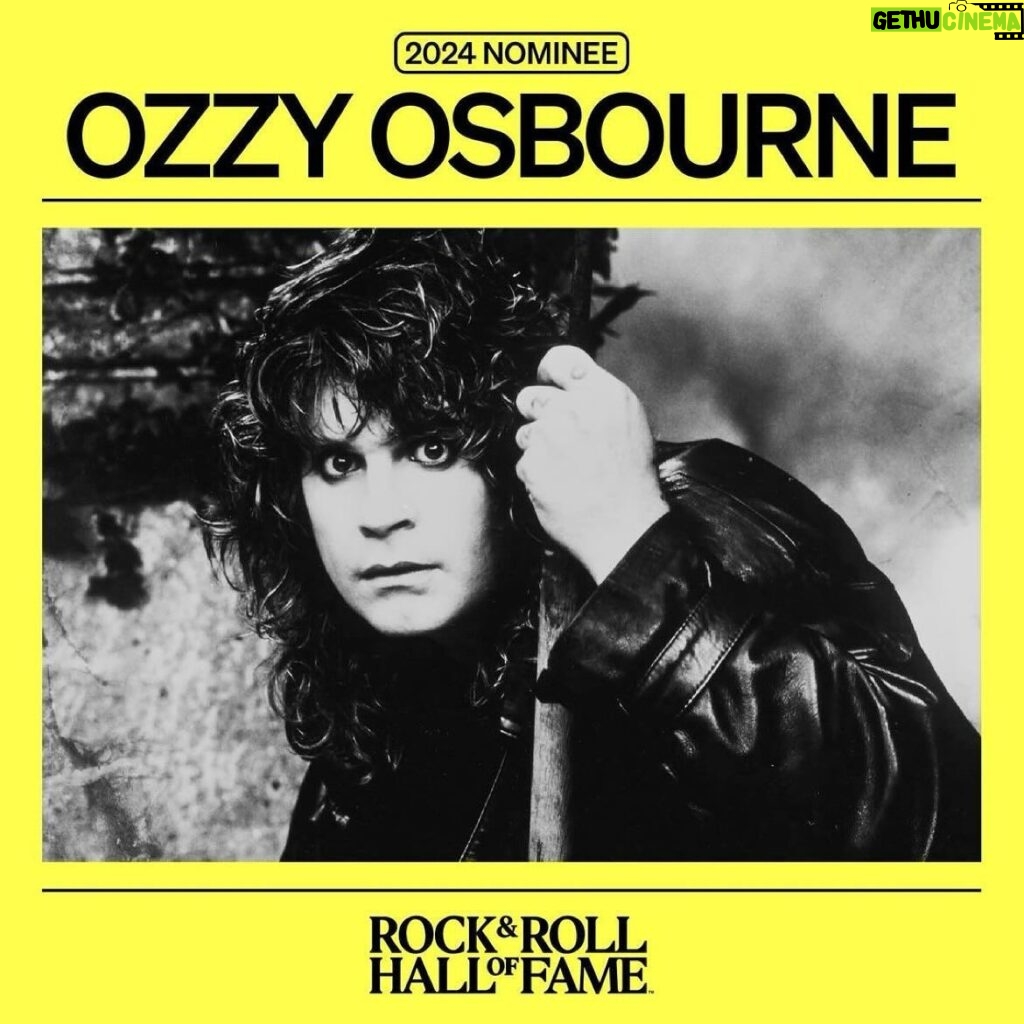 Sharon Osbourne Instagram - If you could vote for Ozzy to be inducted into the Rock & Roll Hall of Fame, it would help make a dream come true for him. Love you, Sharon ❤️ Vote daily now until April 26 ~ LINK TO VOTE IN MY BIO #RockHall2024 #ozzyosbourne