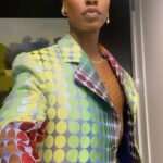 Shea Couleé Instagram – Yesterday we celebrated or friends @jeffrey.mcinnes & @will_tople’s wedding. So you know I had to bust out the rainbow gradient dot @christopherjohnrogers suit…🌈