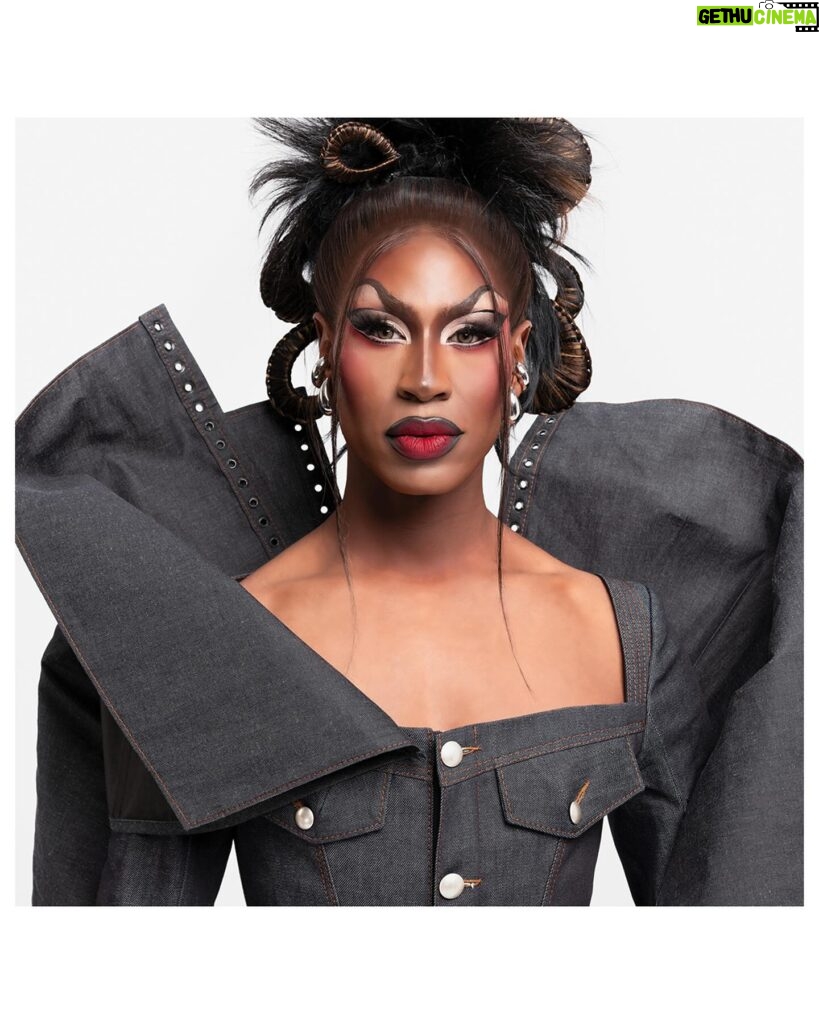 Shea Couleé Instagram - ‘Trophy Gown’ by @gstarraw and @thenightmaredisorder for @SheaCoulee. Drawing inspiration from 2000’s Haute Couture, voluminous silhouettes are reimagined in timeless denim; deconstructed jeans meet sculptural forms. A perfect fusion of both worlds. Editorial: @numeroberlin Photographer: @ari_versluis Custom-made looks: @thenightmaredisorder Creative Direction: @oor_studios — Hair: @jeanbaptiste.santens