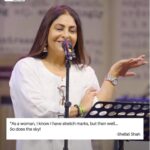 Shefali Shah Instagram - “I know I have stretch marks, but we’ll then so does the sky” ❤️ “As a Woman, I Know…” By Shefali Shah is a fire performance 🔥 LINK IN BIO 🌻 . . . #shefalishah #women #womanhood #kommune #spokenfest2024 #spokenfest
