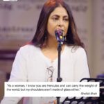 Shefali Shah Instagram - “I know I have stretch marks, but we’ll then so does the sky” ❤️ “As a Woman, I Know…” By Shefali Shah is a fire performance 🔥 LINK IN BIO 🌻 . . . #shefalishah #women #womanhood #kommune #spokenfest2024 #spokenfest