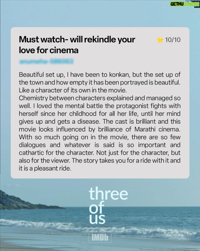 Shefali Shah Instagram - The fan reviews are in, and they are as heartfelt as Three Of Us 💛🍂 What did you think of the movie? 🤔 🎬: Three of Us | Netflix
