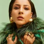 Shehnaaz Kaur Gill Instagram - Intensity is the game; allure is the name. Jacket @helenyarmak Earrings and bracelets by @amamajewels Rings by @zohra_india Styled by @manekaharisinghani with @chintan_shah08 Makeup by @reshmaamerchant Hair by @cheemabaljit2 Shot by @priyankknandwana