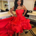 Sheryl Lee Ralph Instagram - Michael @michaelfeinsteinsings, darling, last night was fabulous! I thought I was there to sing, but from the applause, it seems my red dress was the star of the show. Thank you for having me! ❤️❤️❤️ Styled by @ivycoco23 Dress by @monsooriofficial Hair by @sharifposton Makeup by @marquiswardbeauty