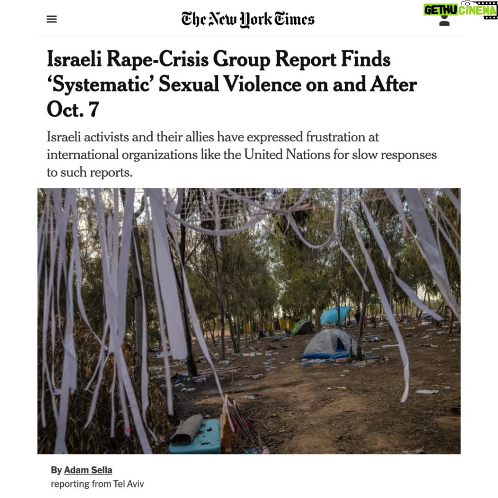 Sheryl Sandberg Instagram - A new report by the Association of Rape Crisis Centers in Israel demonstrates that sexual violence was systematic, widespread, and “a clear operational strategy” by Hamas. It happened at a rave site, in kibbutzim, at military bases, and against hostages held in Gaza. The terrorists who carried out these horrific crimes must be held fully accountable. Rape has no place in peace or in war.