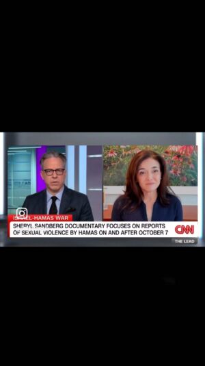 Sheryl Sandberg Instagram - We cannot look away from the sexual violence Hamas committed on October 7th. The upcoming documentary “Screams Before Silence” gives people the opportunity to bear witness to these atrocities and hear directly from those who were there. 

We owe it to the victims — and our humanity — to stand united in this truth: Rape should never be used as a tool of war. 

Thank you @jaketapper for your shared dedication and tireless reporting. #ScreamsBeforeSilence