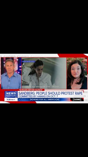 Sheryl Sandberg Instagram - We cannot turn a blind eye to sexual violence. I talked with @chrisccuomo about @screamsbeforesilence and the heartbreaking accounts it features from first responders, experts, and released hostages of the atrocious acts Hamas committed on October 7.

We owe it to all victims to loudly condemn rape whenever and wherever it occurs.

Watch #ScreamsBeforeSilence on YouTube at the link in my bio.