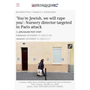 Sheryl Sandberg Instagram - I’m horrified by this antisemitic attack reported in France. The rise of incidents of hate crimes against Muslim and Jewish people in the US and Europe is beyond repugnant. We cannot tolerate Islamophobia, Antisemitism, or any kind of hate.

Rape is never acceptable. Never. And this attack shows how dangerous it is for the world not to stand together against the sexual violence on Oct 7 in Israel. 

We must come together and embrace our common humanity and reject hate, terrorism, and sexual violence in all its forms. 

#UnitedAgainstRape