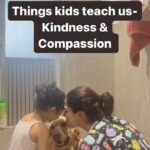 Shikha Singh Instagram - “Be kind whenever possible. It is always possible” ~ Dalai Lama Everyday is a learning day with @alaynasinghshah @gokusinghshah ! We do things together and we learn things together. Their kindness their love their smile their happiness is so infectious that it makes us forget whatever struggles we have been through the day. May you spread this speak of love & kindness & laughter around all the time my love. Mumma is super proud of you today and always ❤️ #proudmom #us #family #together #babiesofinstagram #baby #babygirl #girl #boy #dog #dogsofinstagram #insta #instagood #instagram #reel #reels #reelitfeelit #reelkarofeelkaro #grateful #blessed #thankyou #bekind #love #live #laughter #makingmemories #fun #funny