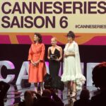 Shirine Boutella Instagram - Souvenir fou de remise de prix à @sarahmgellar 😍 A forever souvenir. Merci @canneseries @canalplus Merveilleuse robe @lanvin Shoes @giorgioarmani