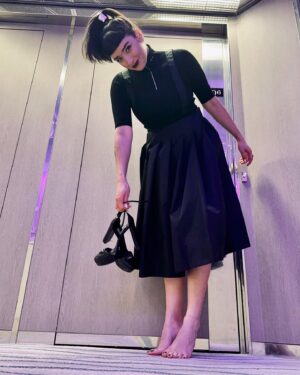 Shirine Boutella Instagram - Ce look 🖤 @prada 

Styled by @caulifinger