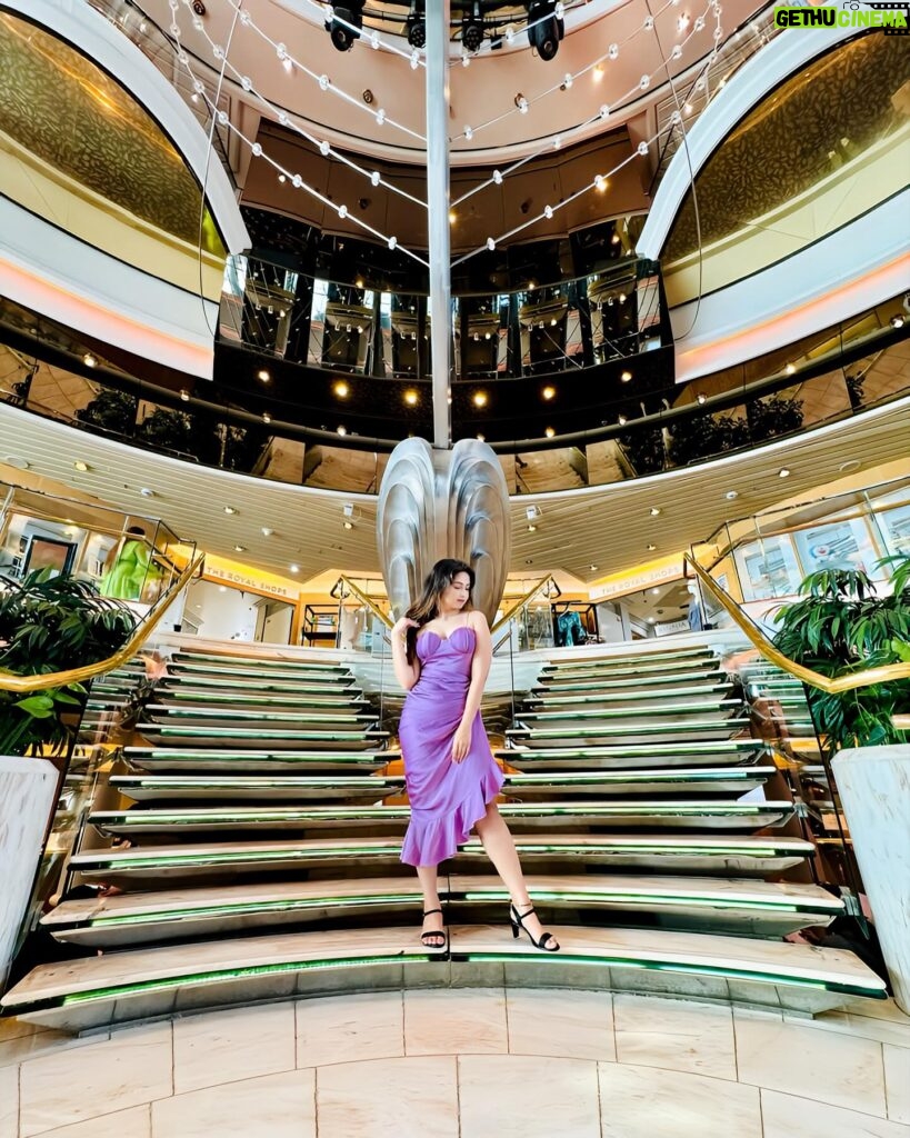 Shreema Bhattacherjee Instagram - Cruising in style 🎀with @cordeliacruises 🛳️ Dress @dagdai ✨ Styling @subrata4462 #CordeliaCruises #CordeliaCruise #Empress #Cruise #Ocean #Sunset #Luxury #Mumbai #Lakshadweep #Vacation #traveloncruise #travelblogger #travel